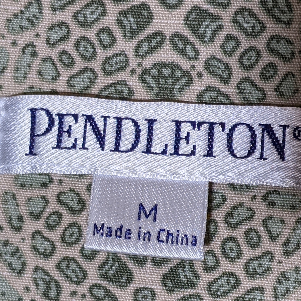 Pendleton Women's Green Floral Pattern Blazer Sz M - image 3